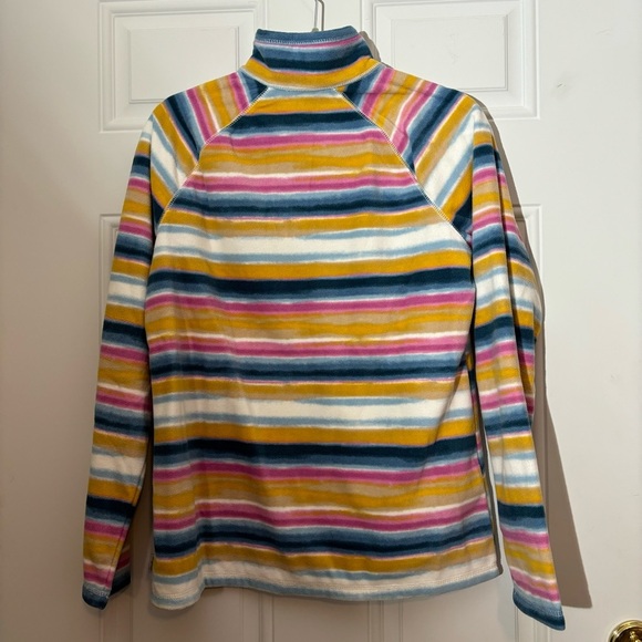 ❤️2/$15 or 3/$21❤️NWT Eddie Bauer Striped 1/4 Zipped Pullover Fleece, Size M - Picture 6 of 11